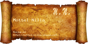 Mottel Nilla névjegykártya